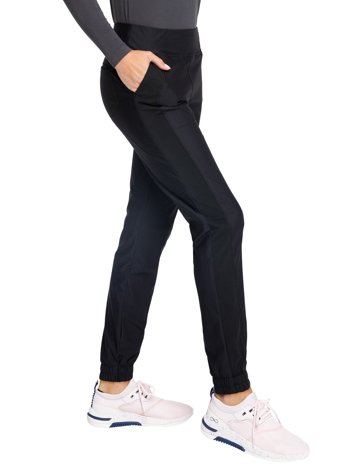 Women's 3 Pocket Mid Rise Pull-on Jogger Scrub Pant