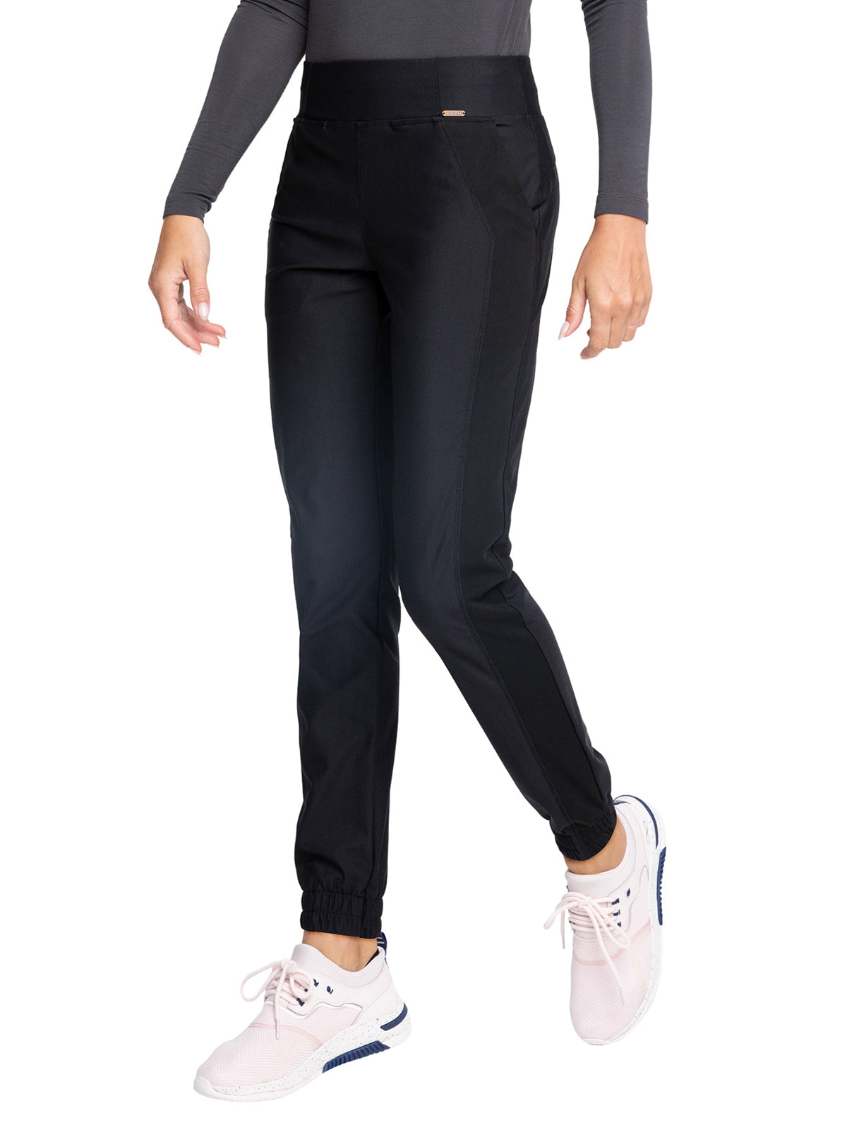 Women's 3 Pocket Mid Rise Pull-on Jogger Scrub Pant