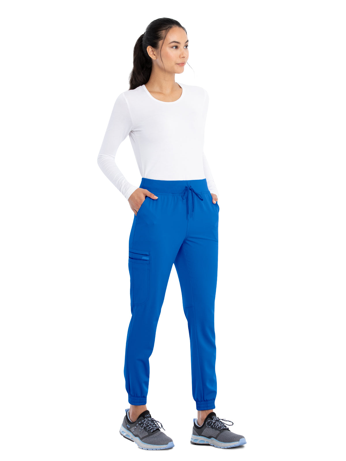 Women's Tonal Knit Waistband Mid Rise Jogger Pant