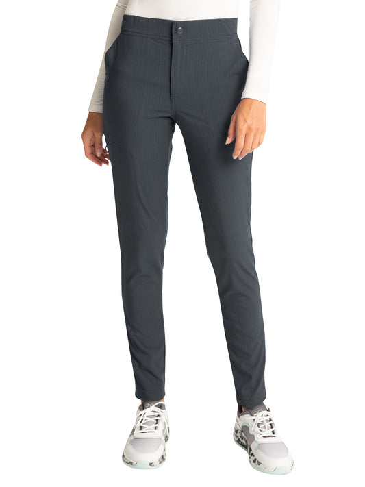 Women's Zip Fly Front Tapered Leg Pant