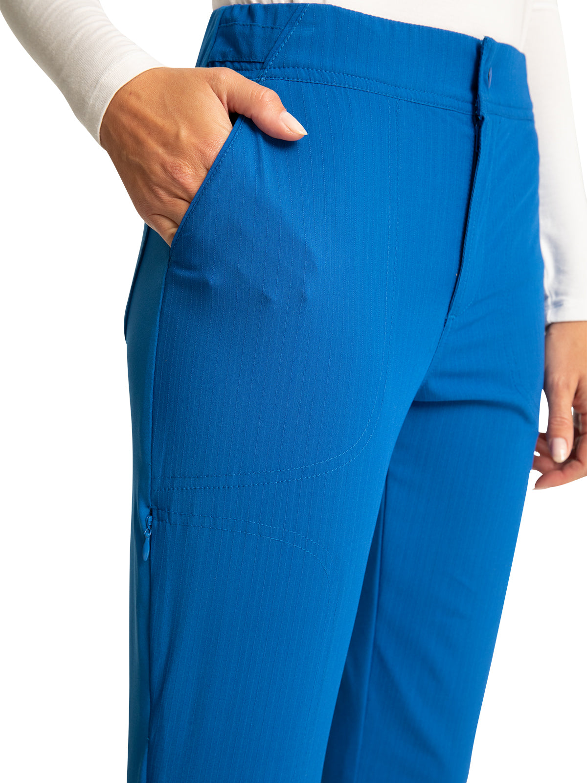 Women's Zip Fly Front Tapered Leg Pant