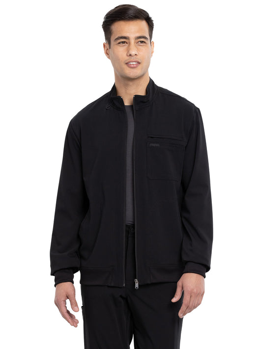 Stand-up Funnel Collar Zip Front Jacket