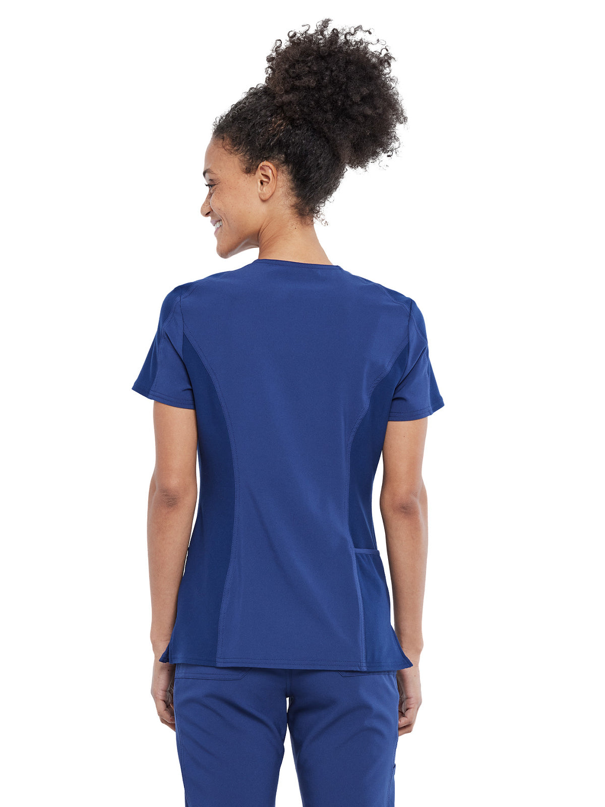 Women's 4-Pocket nitted V-Neck Scrub Top