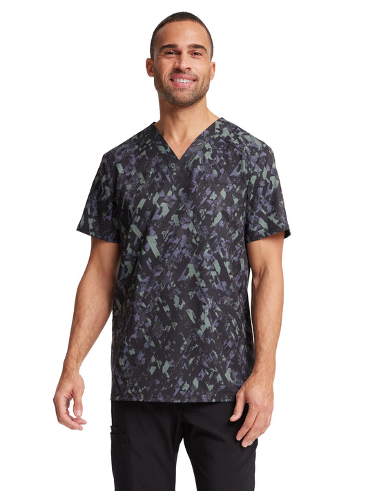 Men's V-Neck Print Top