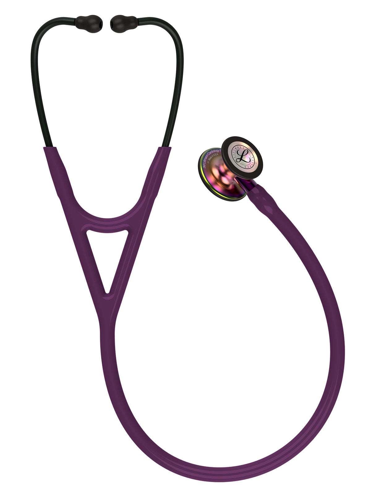 Cardiology IV™ Diagnostic Stethoscope - Plum with Violet Stem and Black and Rainbow Finish