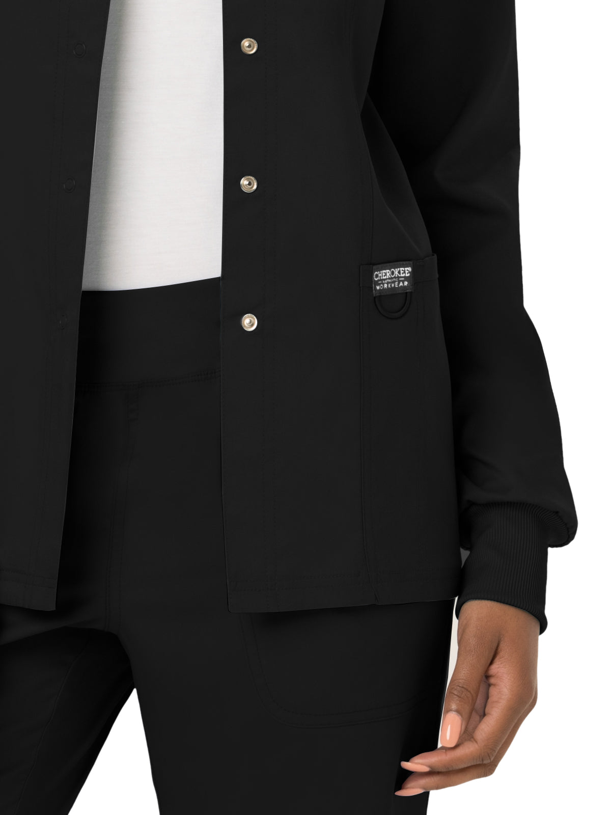 Women's 3-Pocket Snap Front Scrub Jacket