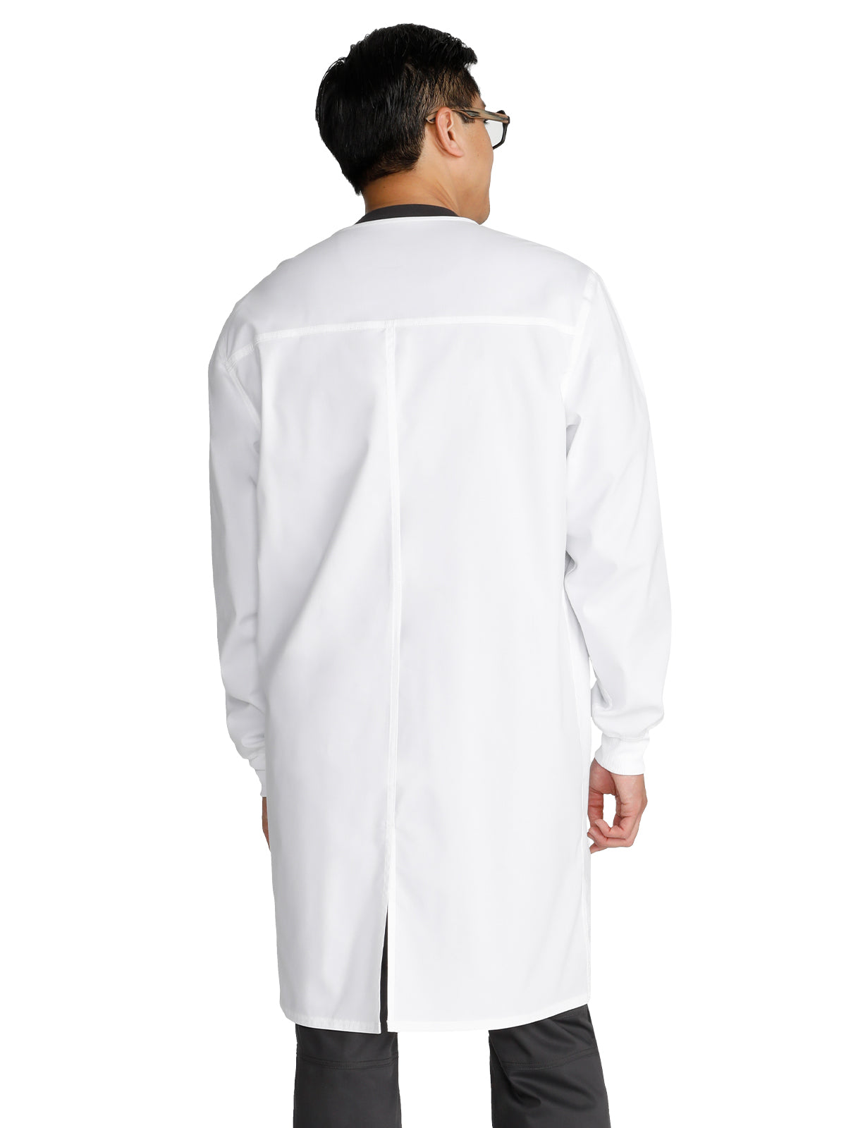 Unisex Pocketless 40" Full-Length Snap Front Lab Coat
