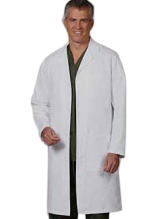 Unisex Three-Pocket 100% Cotton 41" Full-Length Lab Coat