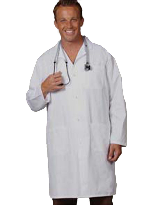Men's Three-Pocket 41" Full-Length Snap Front Lab Coat