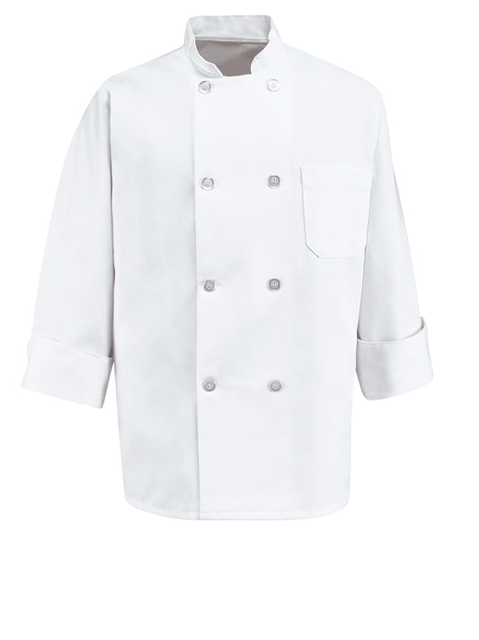 Men's Eight Pearl Button 30" Chef Coat