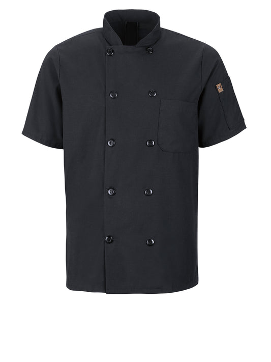 Men's Short Sleeve 29.5" Chef Coat with OilBlok + MIMIX™
