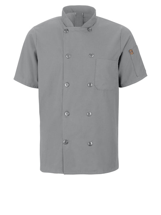 Men's Short Sleeve 29.5" Chef Coat with OilBlok + MIMIX™