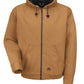 Unisex Blended Duck Zip-Front Hooded Jacket