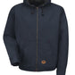 Unisex Blended Duck Zip-Front Hooded Jacket