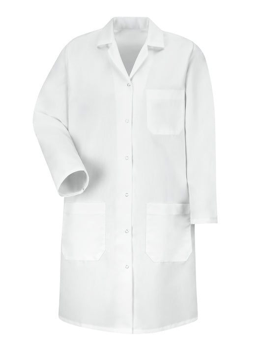 Women's Three-Pocket Gripper-Front 38.25" Full-Length Lab Coat