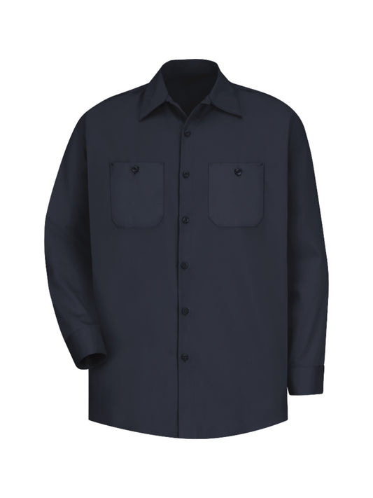 Men's Long Sleeve Wrinkle-Resistant Cotton Work Shirt