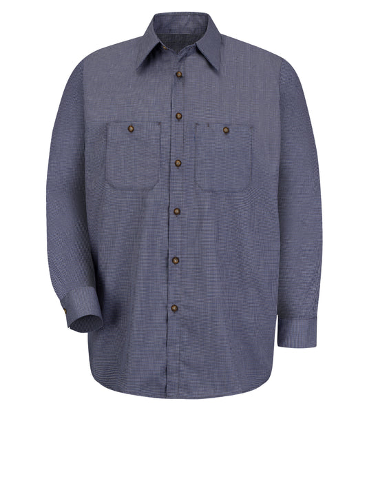 Men's Long Sleeve Industrial Striped Work Shirt