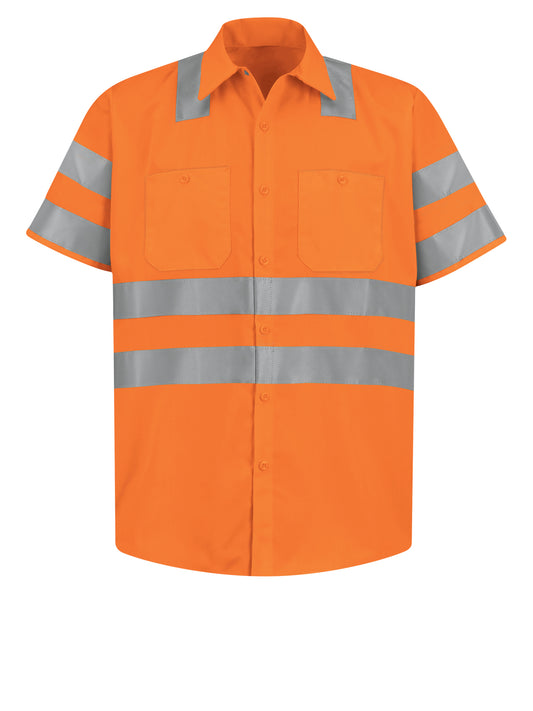 Men's Hi-Visibility Short Sleeve Work Shirt